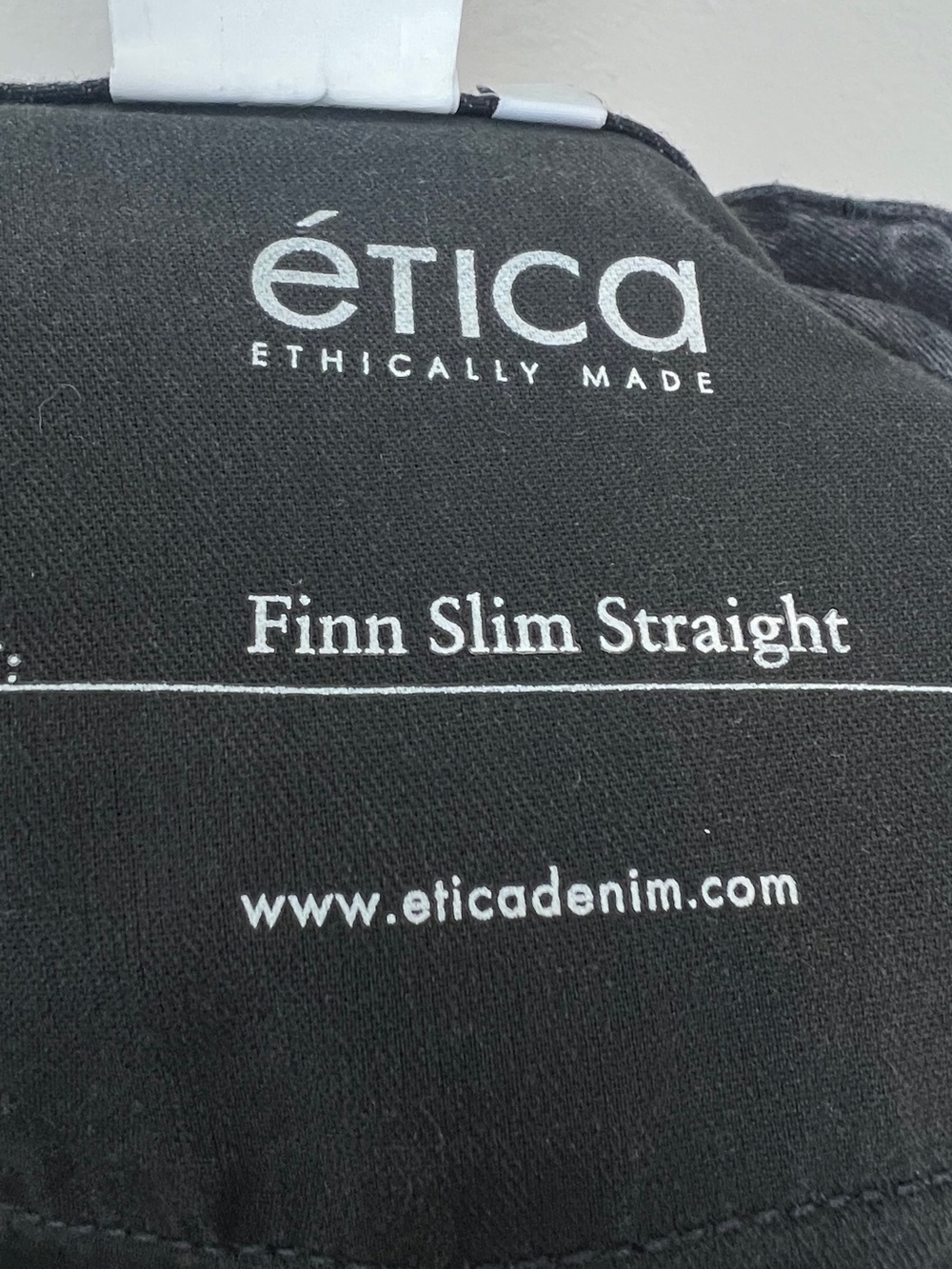 NEW Etica Finn Slim Straight Black Rock Jeans Sustainable Neutral Capsule 32 - Picture 10 of 11